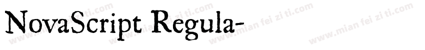 NovaScript Regula字体转换